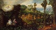 Herri met de Bles Landscape with the Flight into Egypt painting